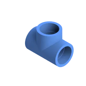Agruair PE100 T-stuk Perslucht 90° d50 Moflas PN16 Blauw 22056005007