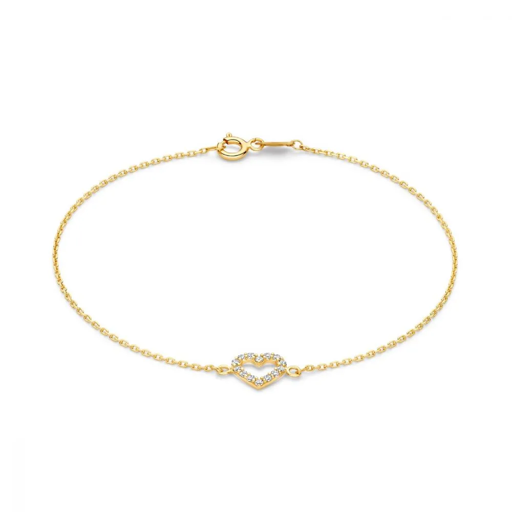 Beloro Jewels Monte Napoleone Valentina 9 karaat armband met zirkonia