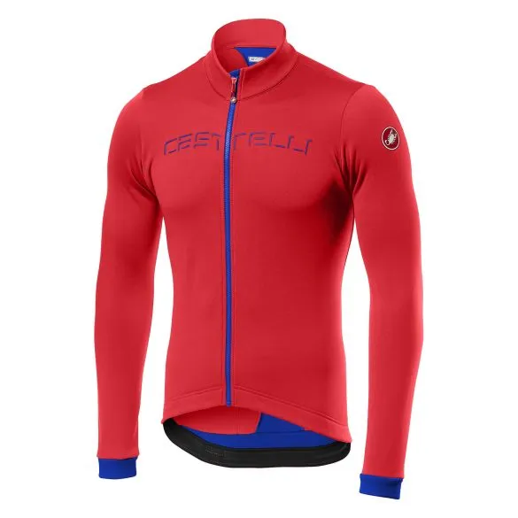 Castelli Fondo fietsshirt lange mouw rood heren