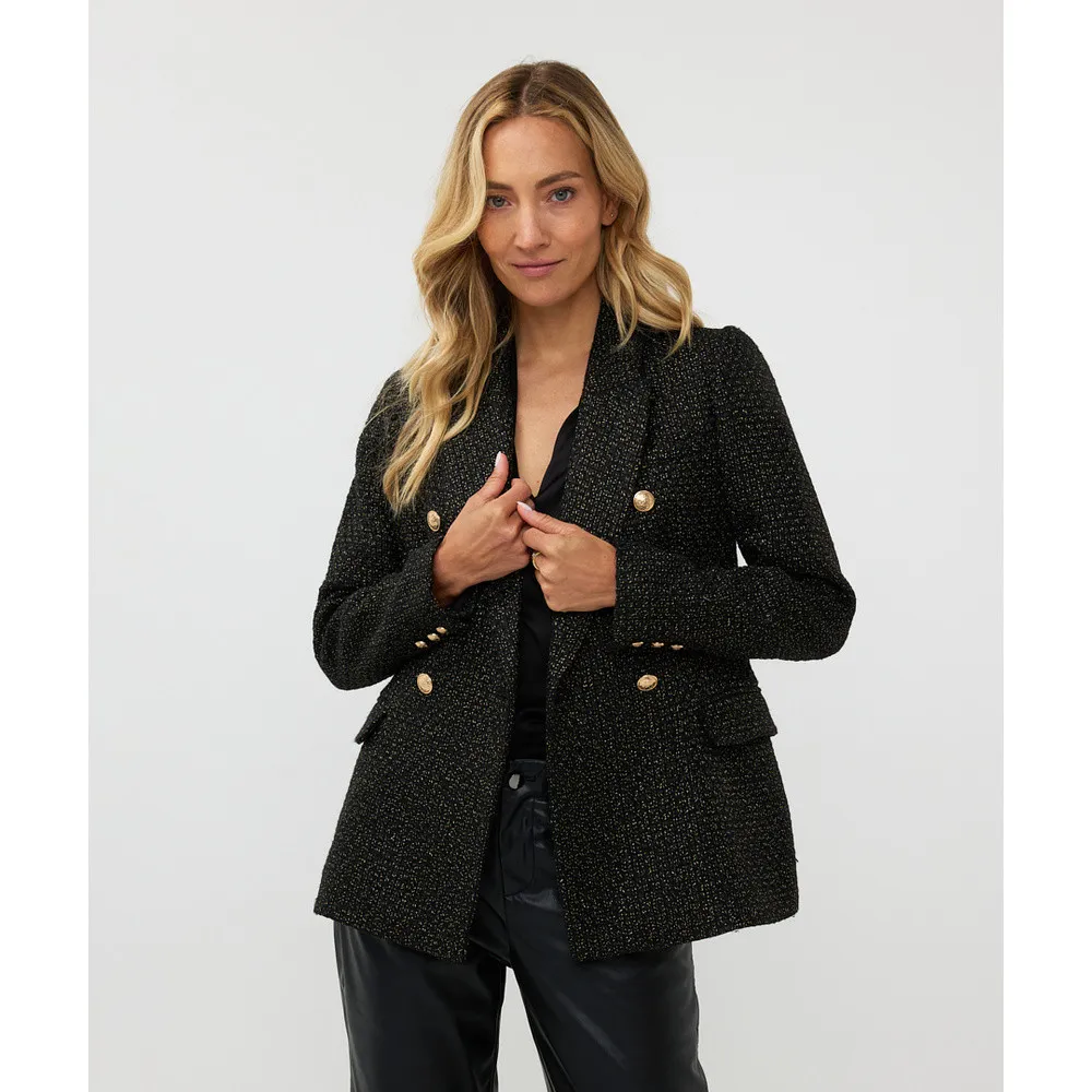   EsQualo Blazer boucle long Zwart 1