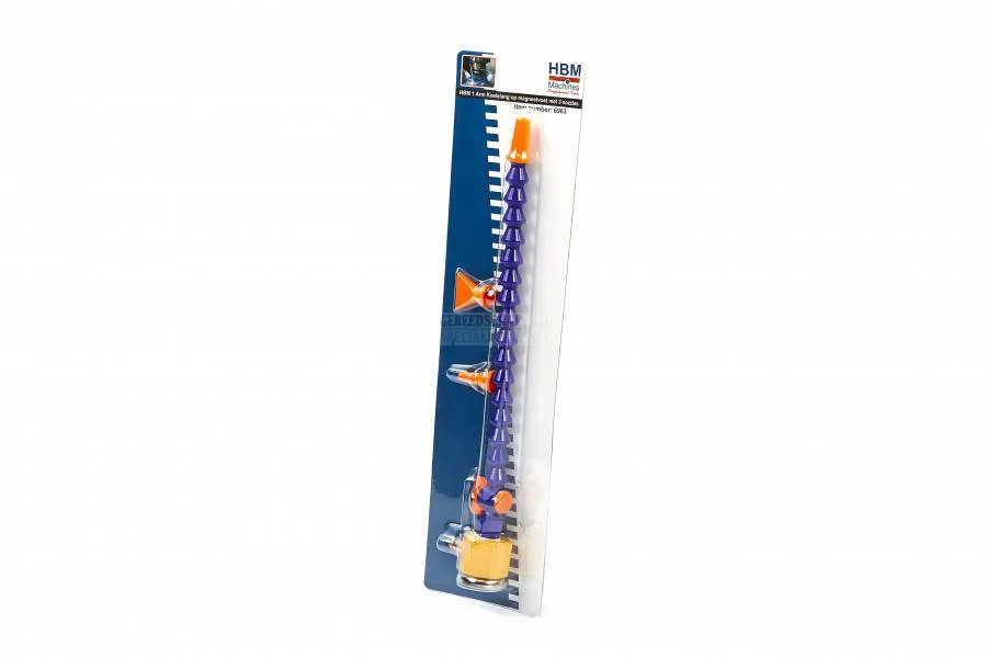 HBM 1 arm koelslang op magneetvoet met 3 nozzles