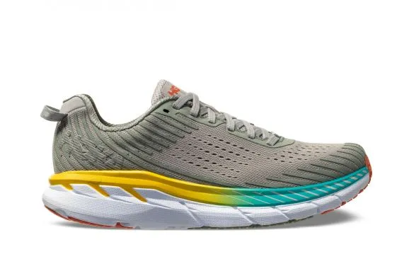 Hoka One One Clifton 5 wide hardloopschoenen grijs dames