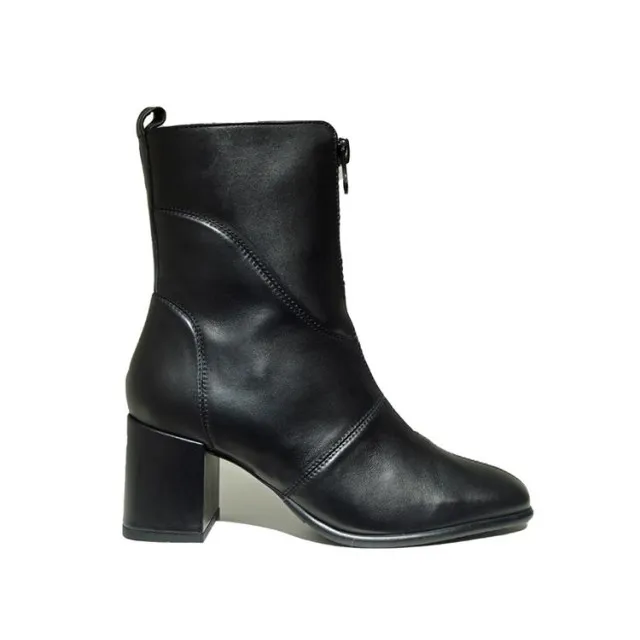 Piedi Nudi Desire1 Leder Enkellaarzen Zwart