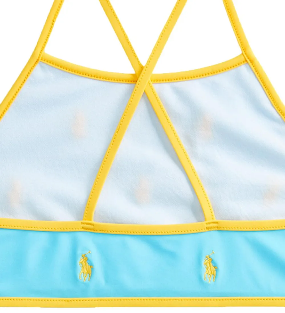 POLO RALPH LAUREN BIKINI  LICHTBLAUW M. GEEL