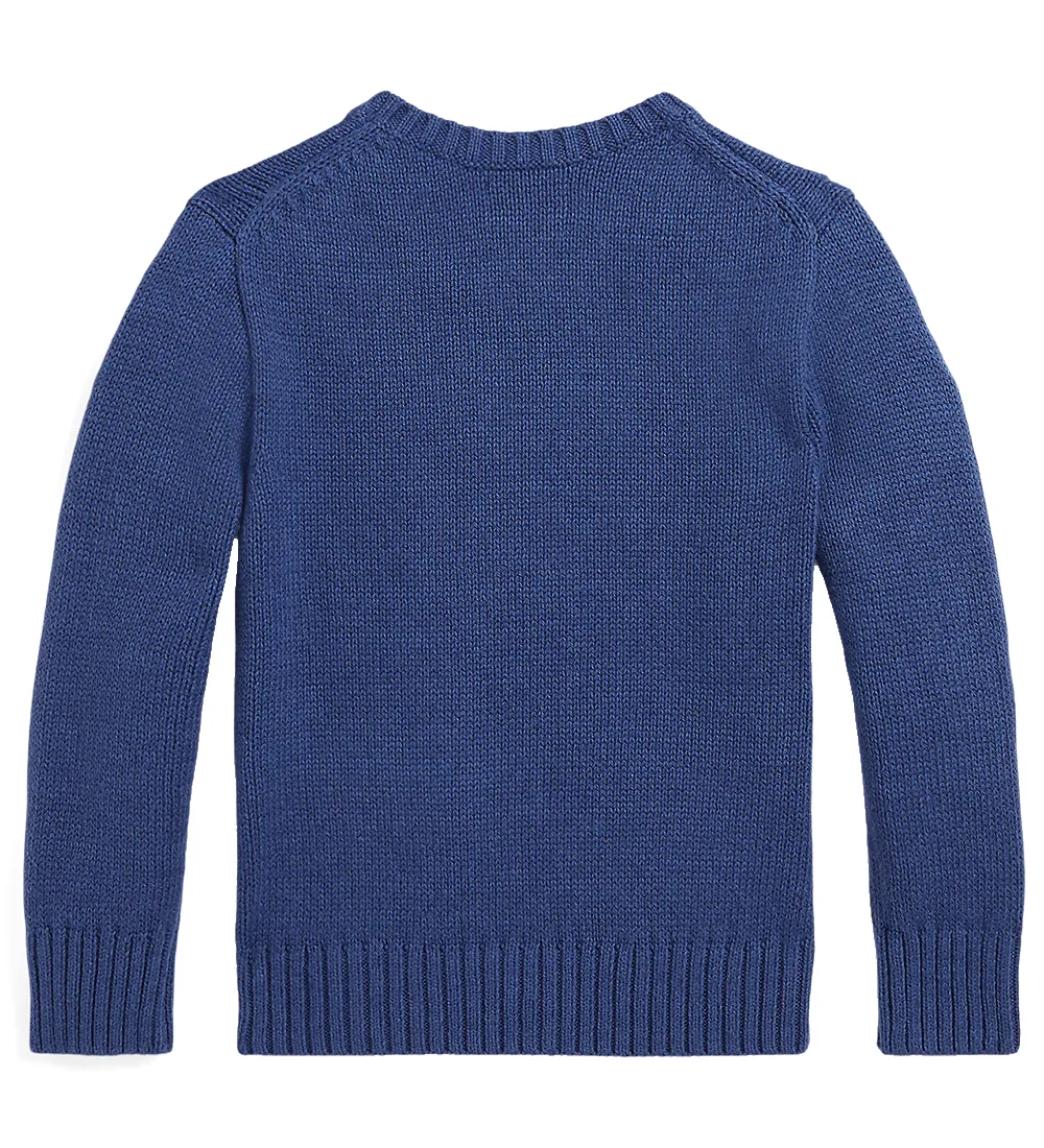 POLO RALPH LAUREN BLOUSE  GEBREID  STRAND ROYAL M. KNUFFEL