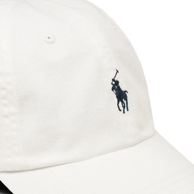 Polo Ralph Lauren Cotton Chino Baseball Cap White/ Newport Navy
