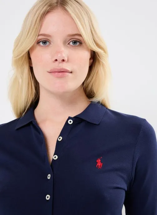      POLO RALPH LAUREN LS MSH BT PLLONG SLEEVEPOLO SHIRT  BLAUW   