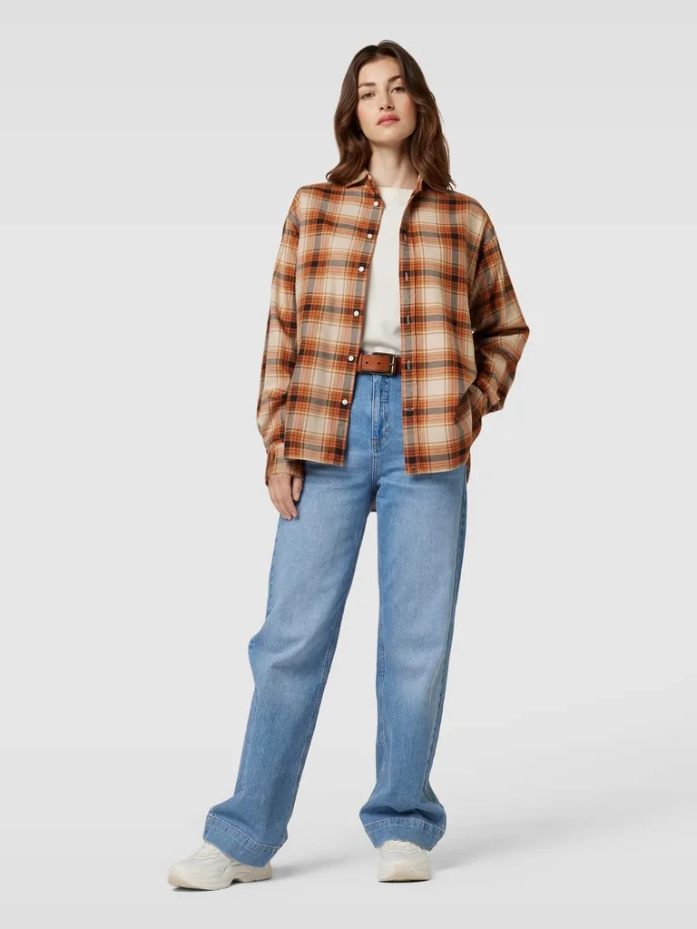 Polo Ralph Lauren Overhemdblouse met ruitpatroon in camel