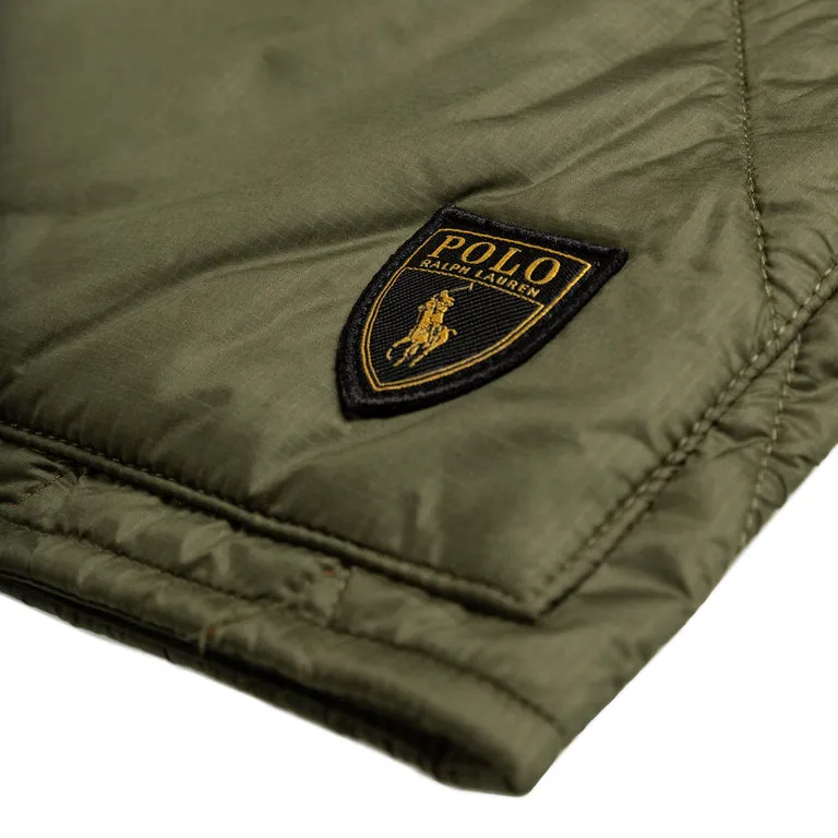 POLO RALPH LAUREN WATERREPELLENT QUILTED GILET DARK SAGE