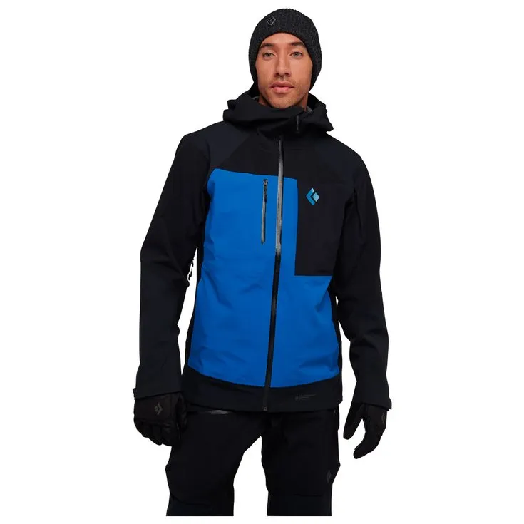 Skijassen Black Diamond M Recon Stretch Pro Shell Black Kingfisher