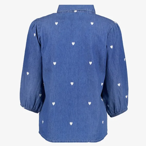 TwoDay dames spijkerblouse met hartjes