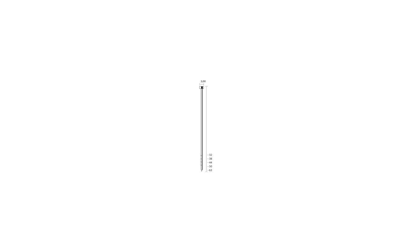 UNION BRADS NA32CRD SCHUINE AFWERKNAGELS 32MM RVS 2500 STUKS (21 GRADEN)