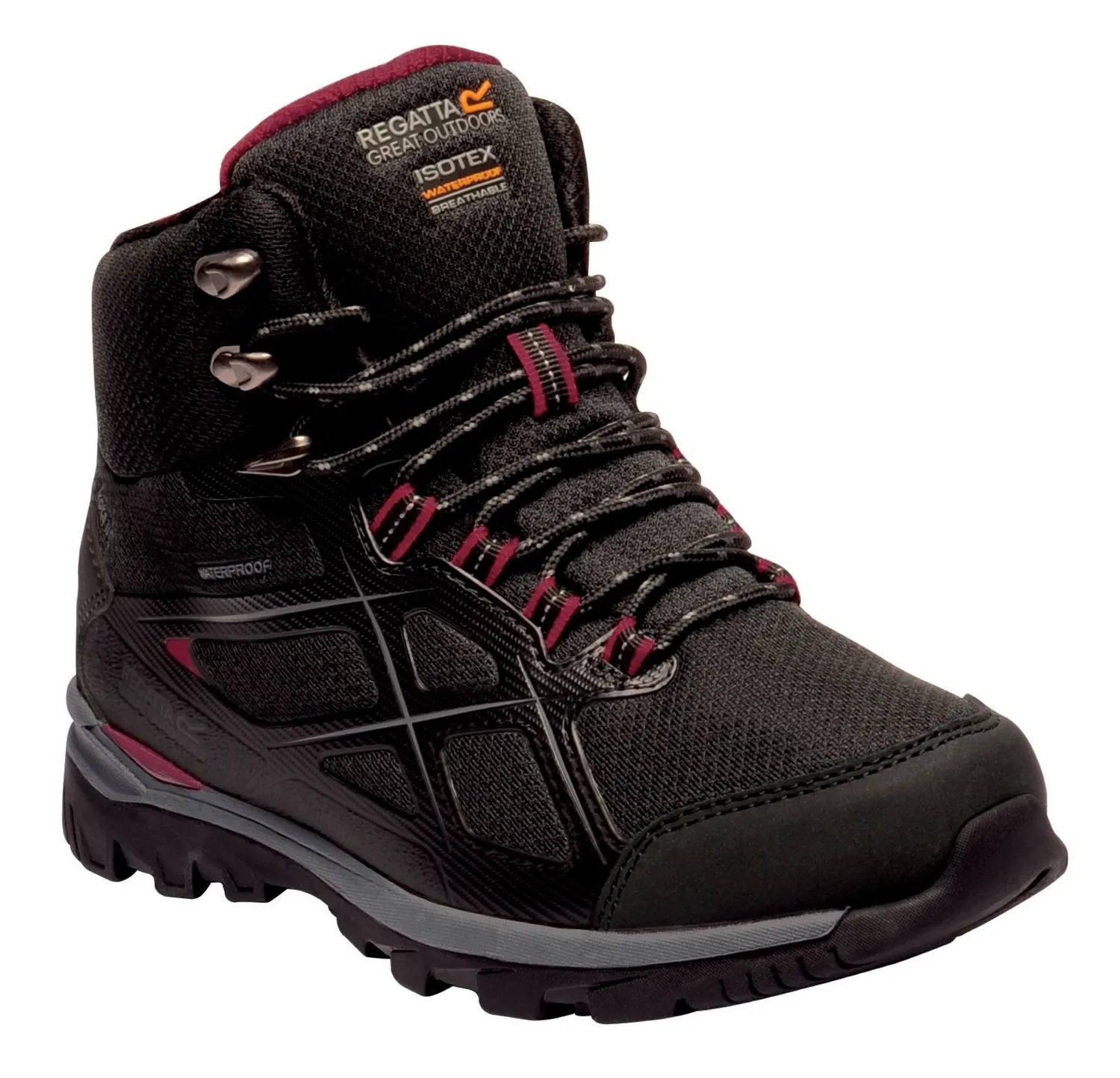 Wandelschoen Women Regatta Kota Mid II Black Beetroot
